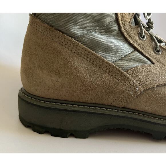 Combat Boots Mondo Mens 7.5 R UFCW Green Suede Steel Toe Vibram Sole Women 9.5 - Picture 13 of 16